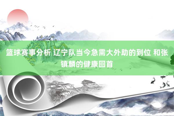 篮球赛事分析 辽宁队当今急需大外助的到位 和张镇麟的健康回首